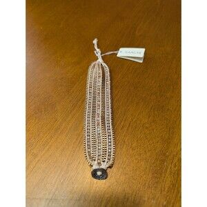 NWT Saachi Beaded Bracelet  Gold Bohemian